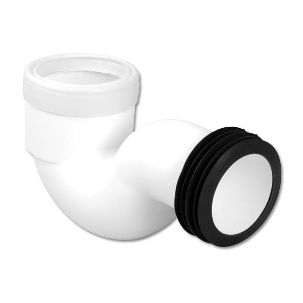 FloPlast 110mm White Swan Neck WC connector | FasciaExpert.co.uk