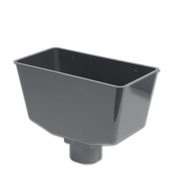 FloPlast Grey Downpipe Hopper Head | FasciaExpert.co.uk